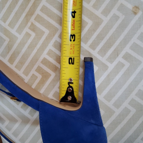 Ralph Lauren Electric Blue Kitten Heel Sandals - Picture 9 of 9